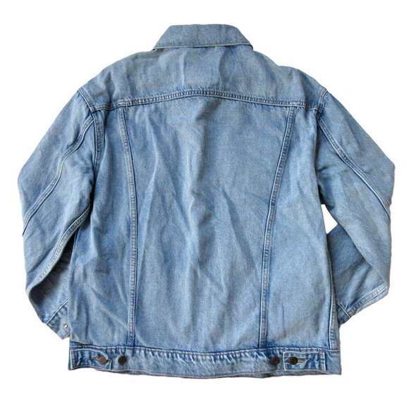 NWT Levi's Woman's Baggy Trucker in Reach For The Sky Denim Jean Jacket M - Picture 9 of 9
